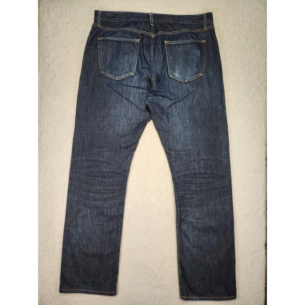 Banana Republic Mens 34x32 Vintage Straight Denim Jeans Dark Wash Cotton